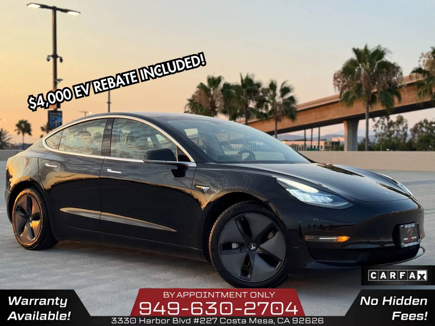 2018 Tesla Model 3 Long Range — Sedan — 121,401 mi — Costa Mesa, CA