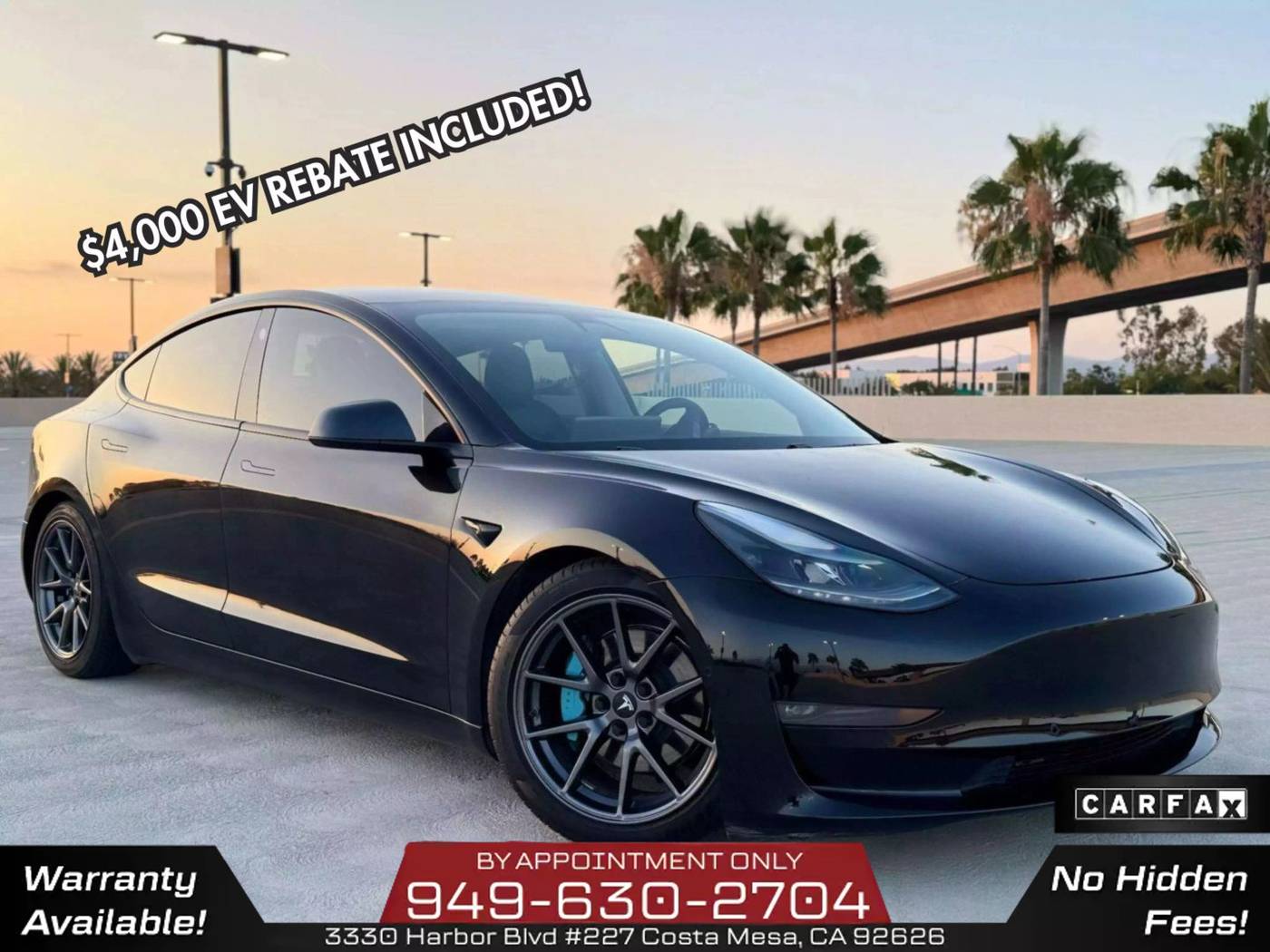 2021 Tesla Model 3 Long Range — Sedan — 87,208 mi — Costa Mesa, CA