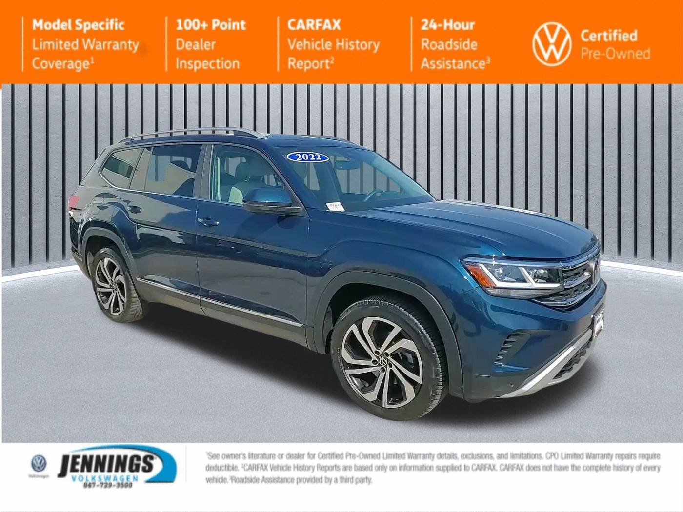 2022 Volkswagen Atlas SEL — SUV — 18,757 mi — Glenview, IL