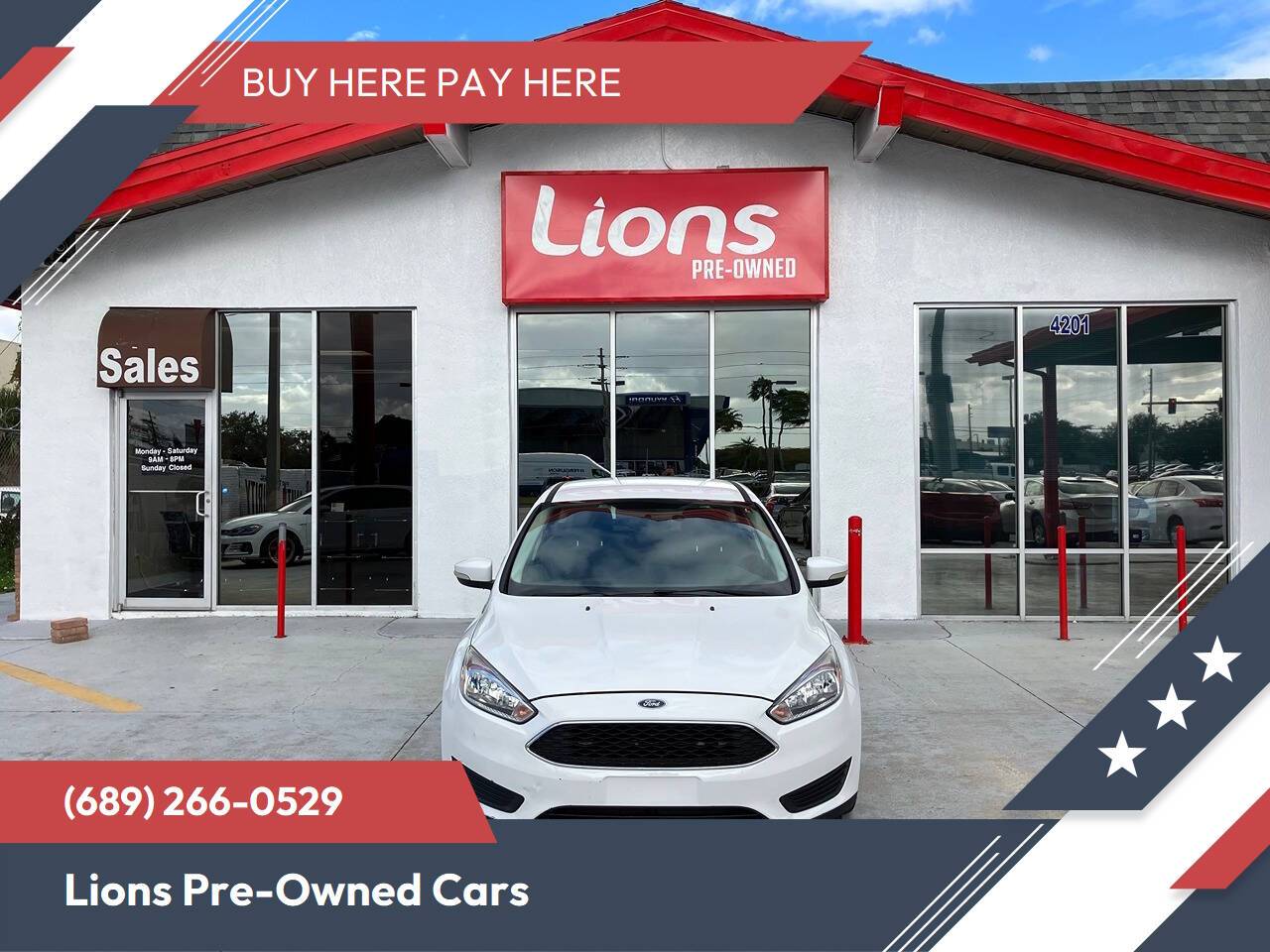2017 Ford Focus SE — Hatchback — 63,930 mi — Orlando, FL