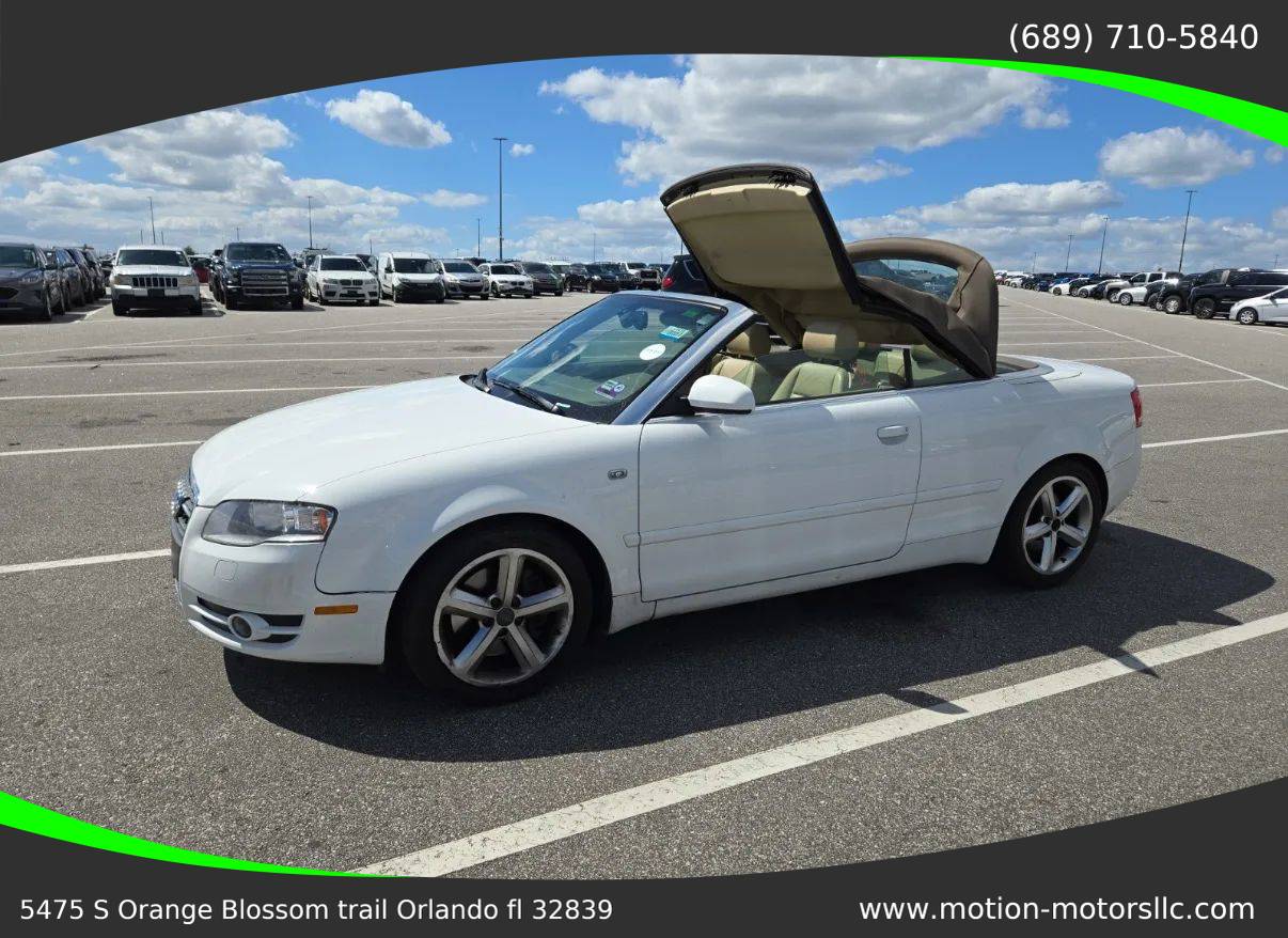 2007 Audi A4 3.2L — Convertible — 83,649 mi — Orlando, FL