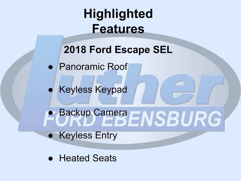 2018 Ford Escape SEL — SUV — 62,887 mi — Ebensburg, PA