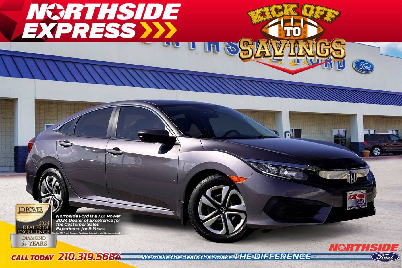 2018 Honda Civic LX — Sedan — 77,027 mi — San Antonio, TX
