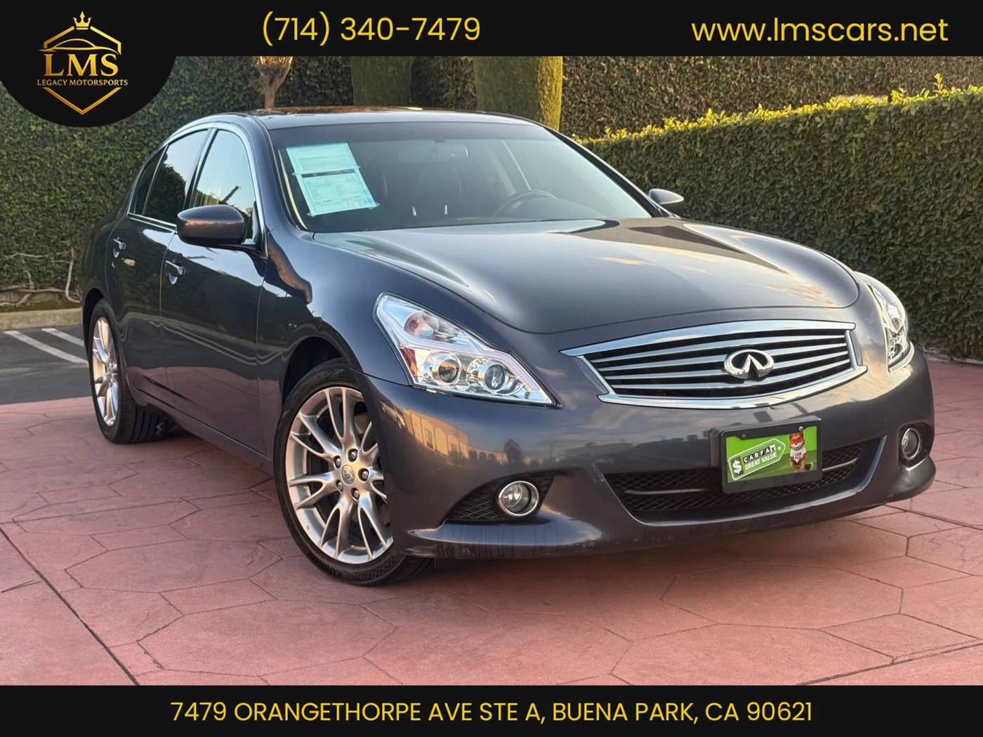2011 INFINITI G G37 — Sedan — 110,509 mi — Buena Park, CA