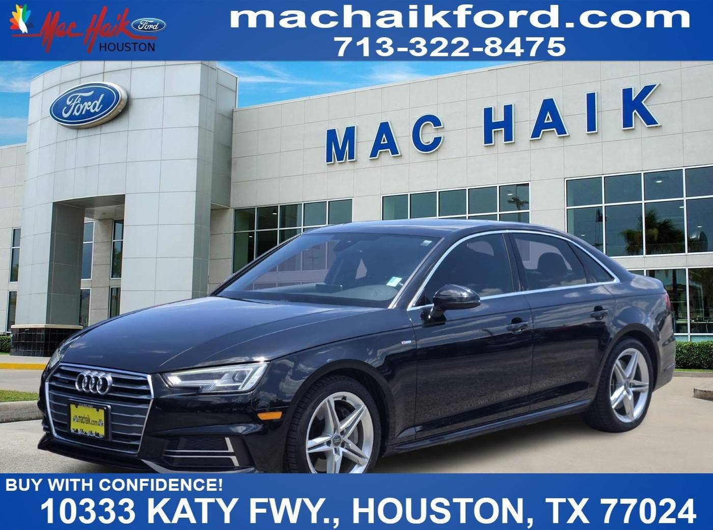 2018 Audi A4 Premium Plus — Sedan — 36,972 mi — Houston, TX