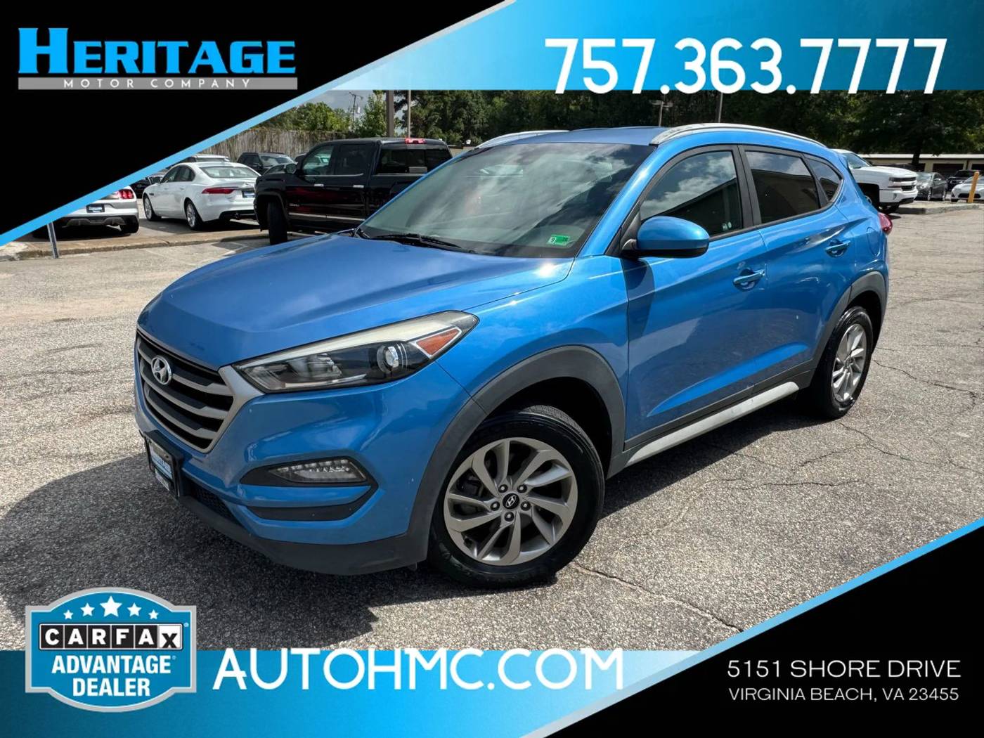 2018 Hyundai Tucson SEL — SUV — 106,987 mi — Virginia Beach, VA