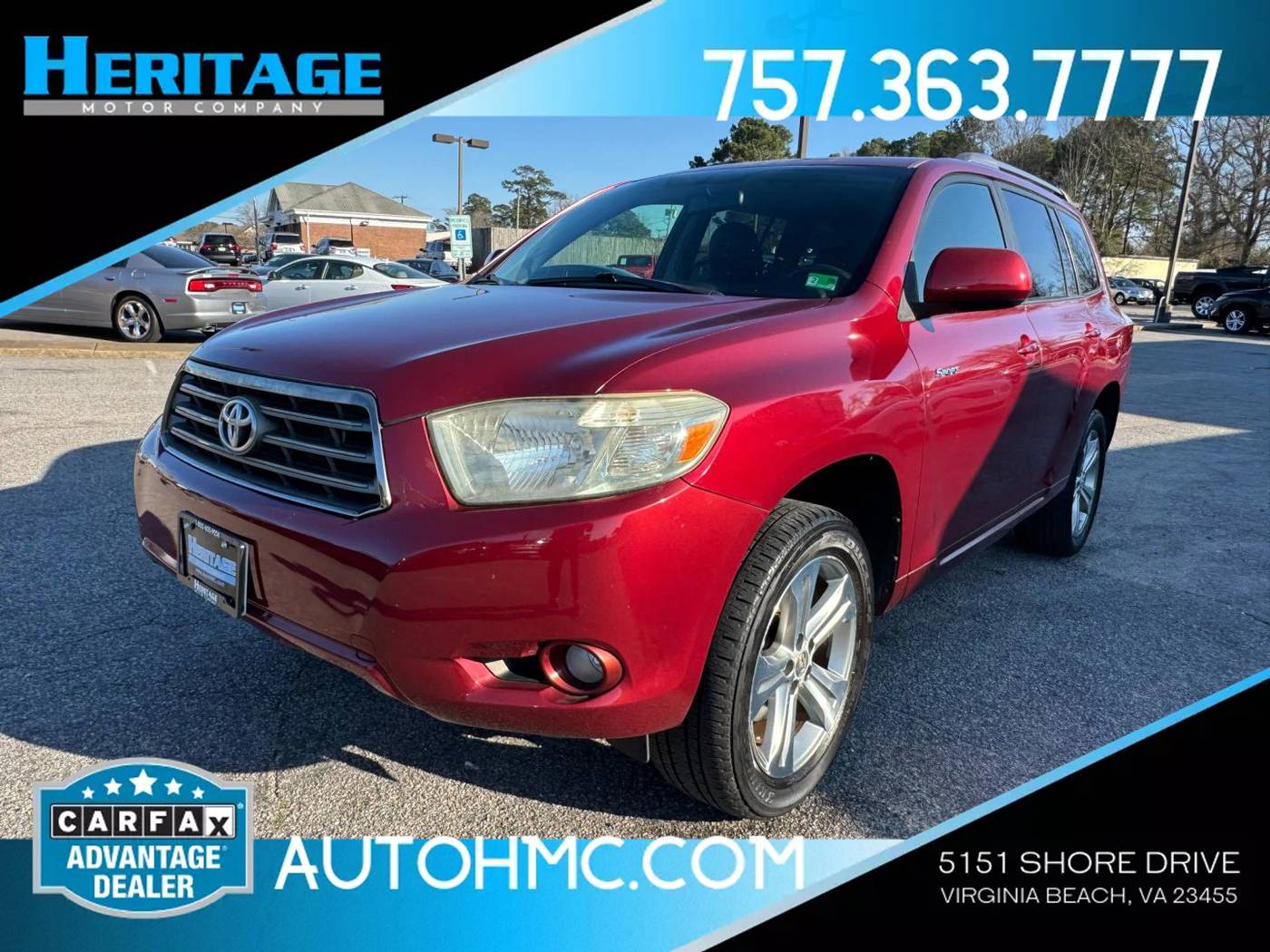 2008 Toyota Highlander Sport — SUV — 173,513 mi — Virginia Beach, VA