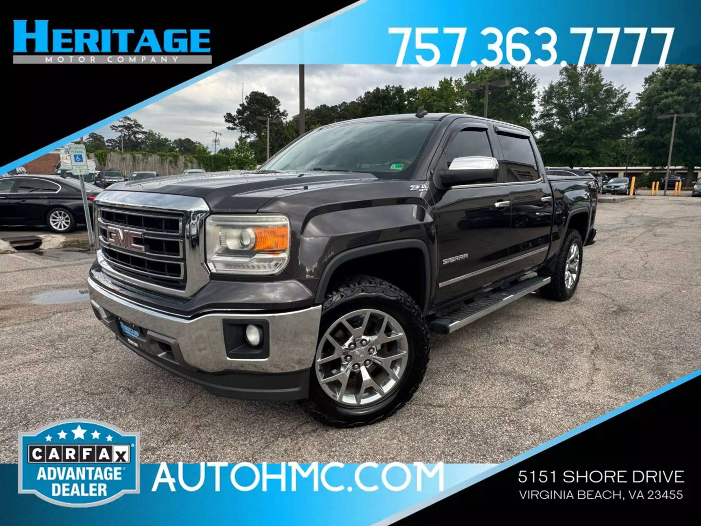 2014 GMC Sierra 1500 SLT — Pickup Truck — 121,522 mi — Virginia Beach, VA