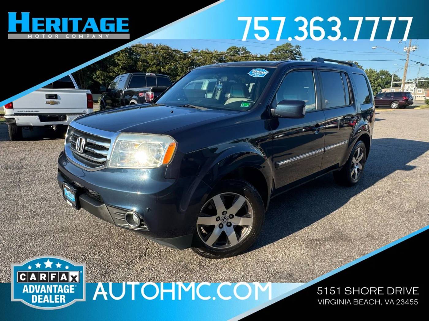 2012 Honda Pilot Touring — SUV — 112,870 mi — Virginia Beach, VA
