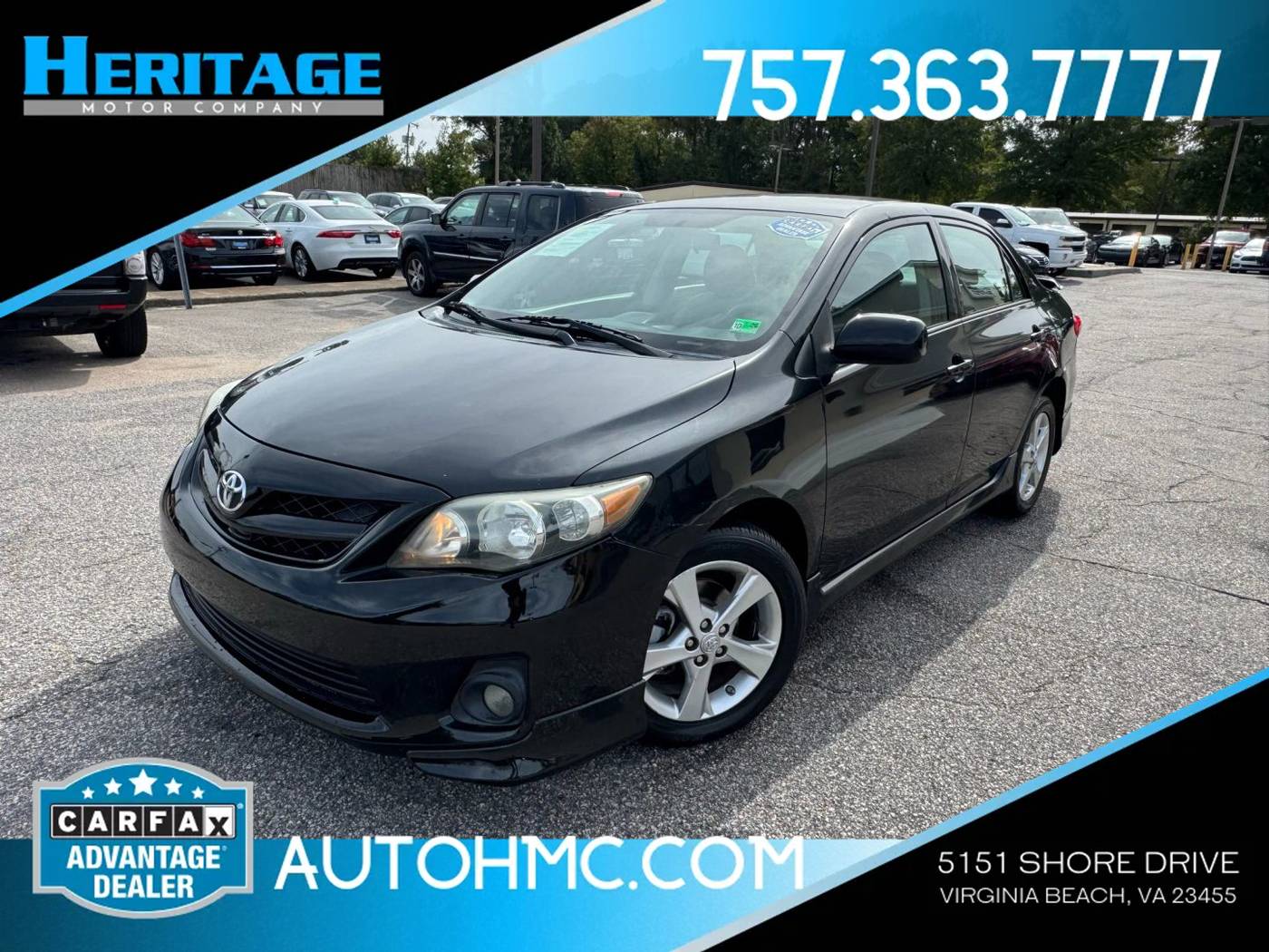 2013 Toyota Corolla S — Sedan — 89,144 mi — Virginia Beach, VA