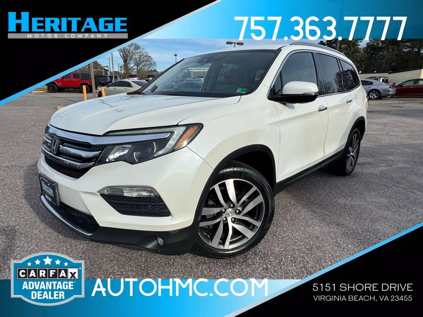 2017 Honda Pilot Touring — SUV — 108,670 mi — Virginia Beach, VA