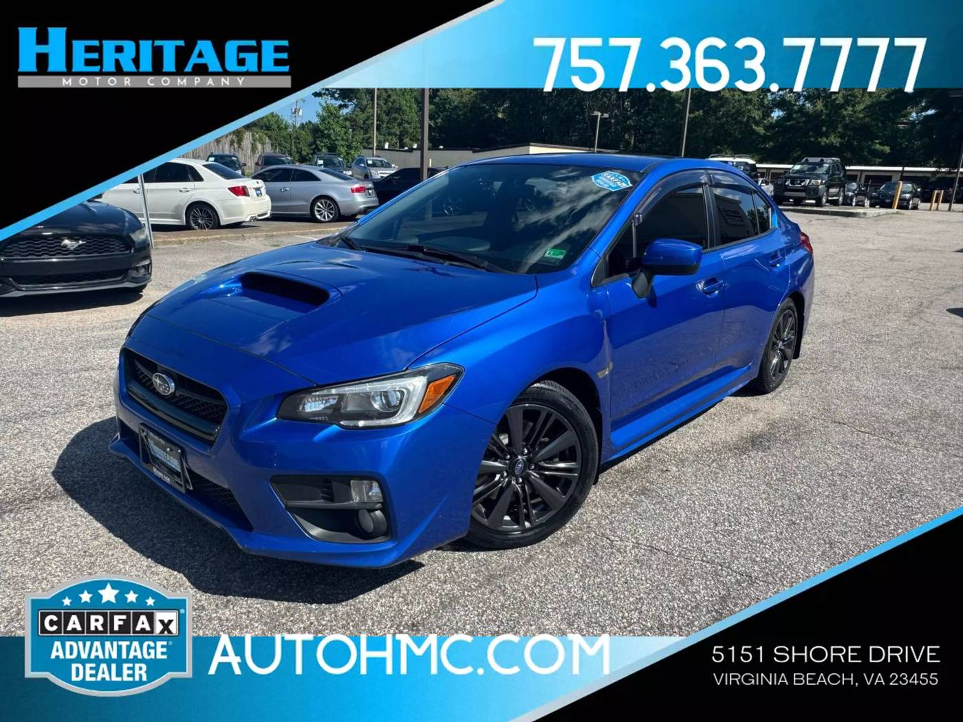 2015 Subaru WRX Limited — Sedan — 47,609 mi — Virginia Beach, VA