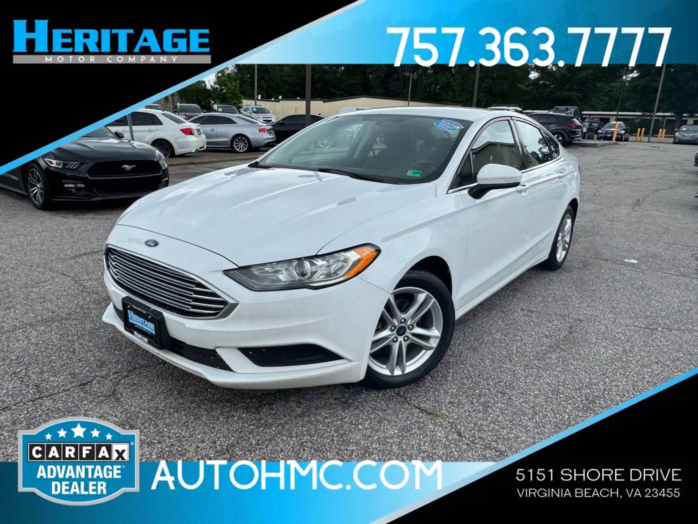 2018 Ford Fusion SE — Sedan — 146,979 mi — Virginia Beach, VA