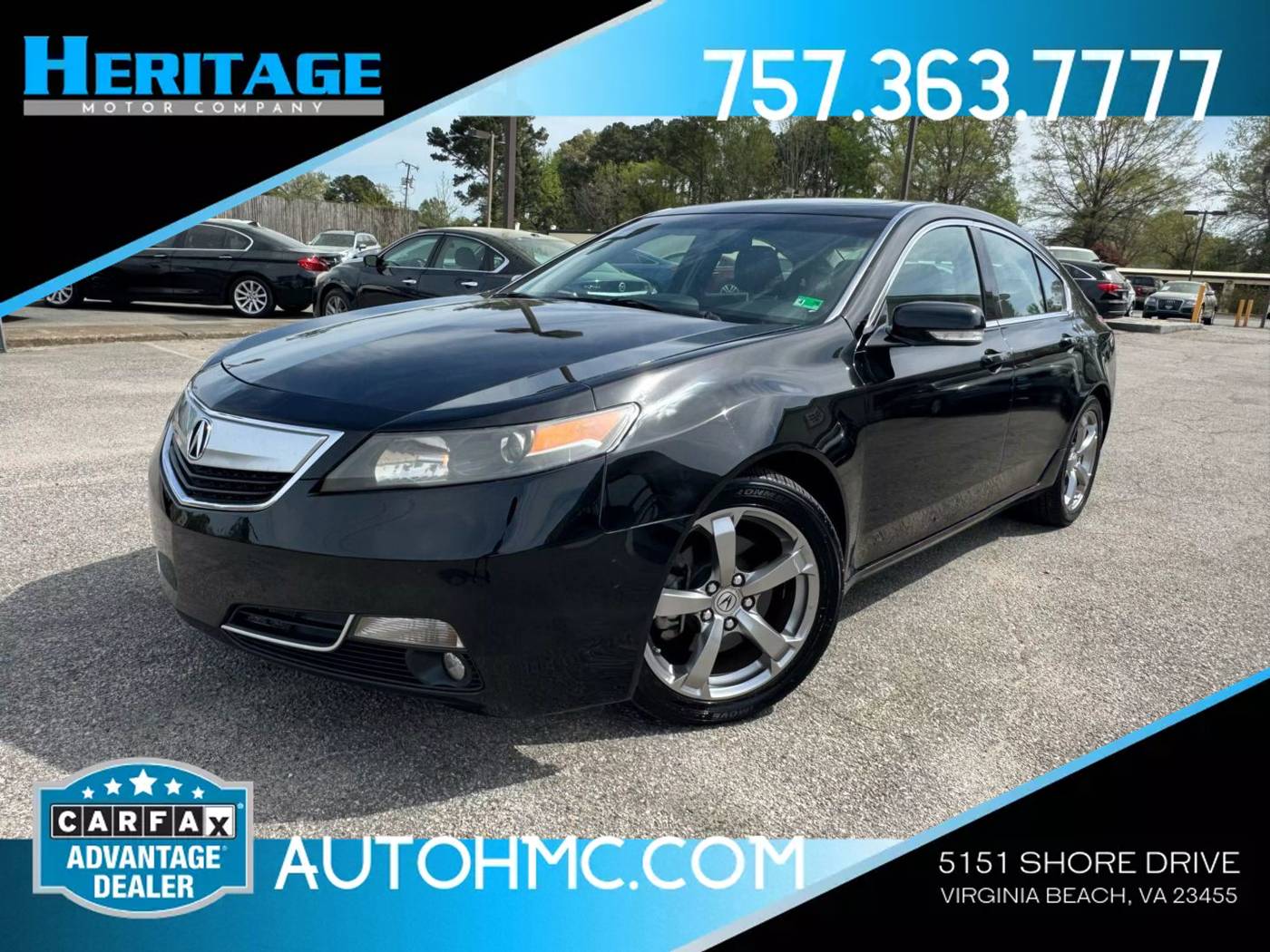 2012 Acura TL Standard — Sedan — 99,613 mi — Virginia Beach, VA