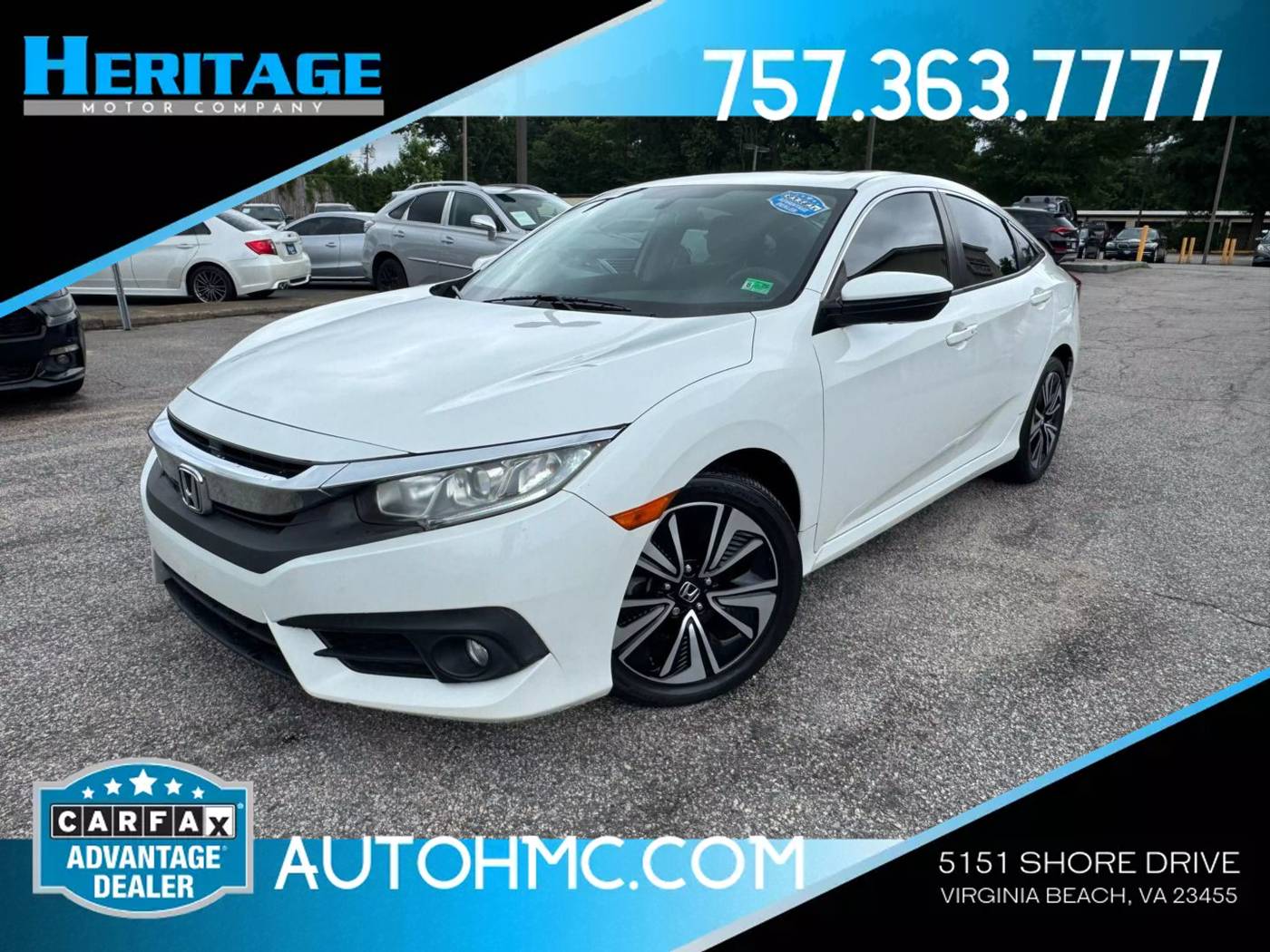 2016 Honda Civic EX-T — Sedan — 132,051 mi — Virginia Beach, VA
