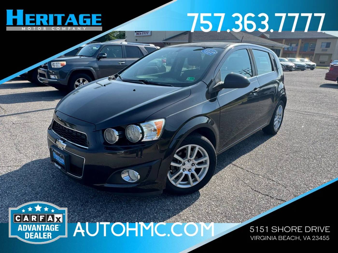 2015 Chevrolet Sonic LT — Hatchback — 102,256 mi — Virginia Beach, VA