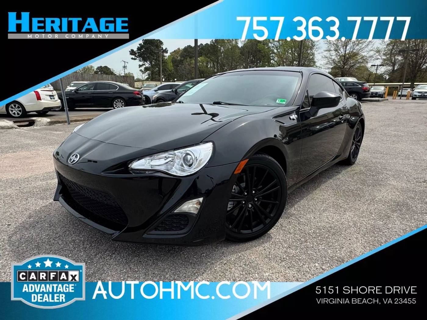 2015 Scion FR-S Base — Coupe — 98,550 mi — Virginia Beach, VA