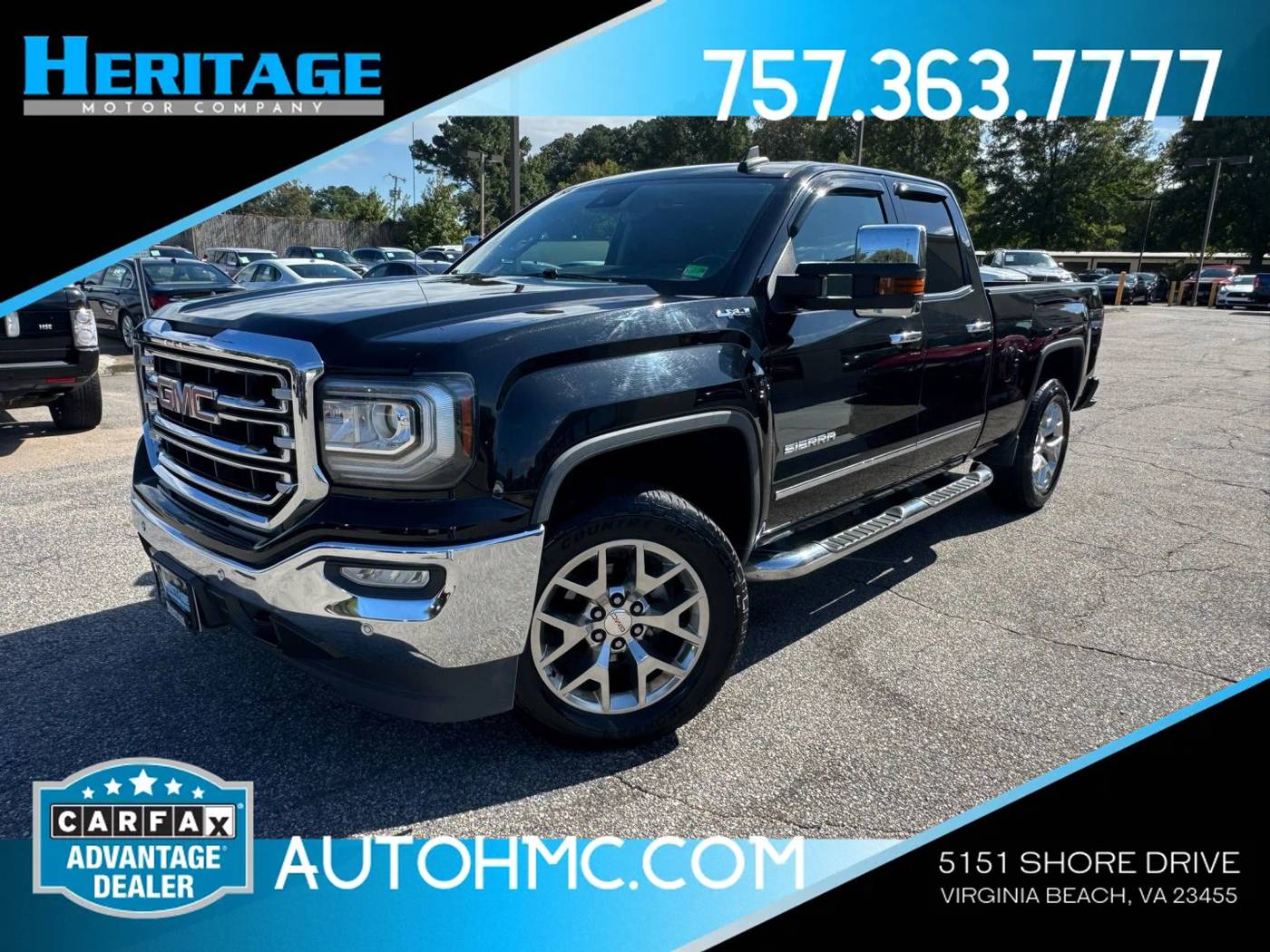 2017 GMC Sierra 1500 SLT — Pickup Truck — 113,194 mi — Virginia Beach, VA