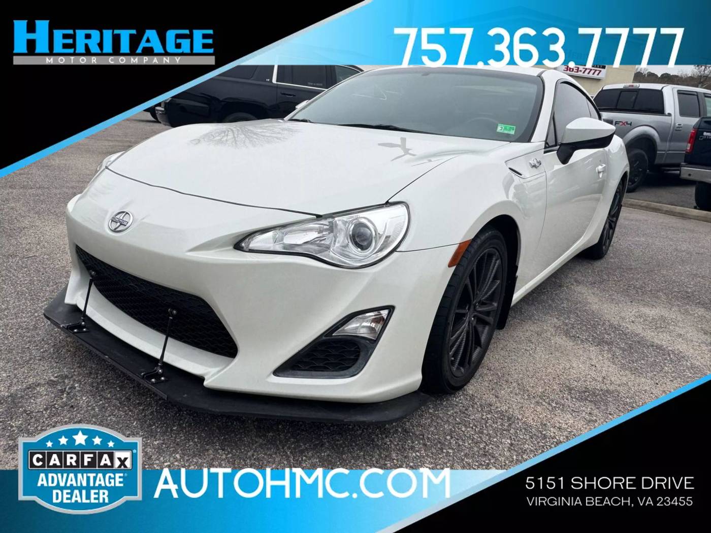 2015 Scion FR-S Base — Coupe — 120,620 mi — Virginia Beach, VA