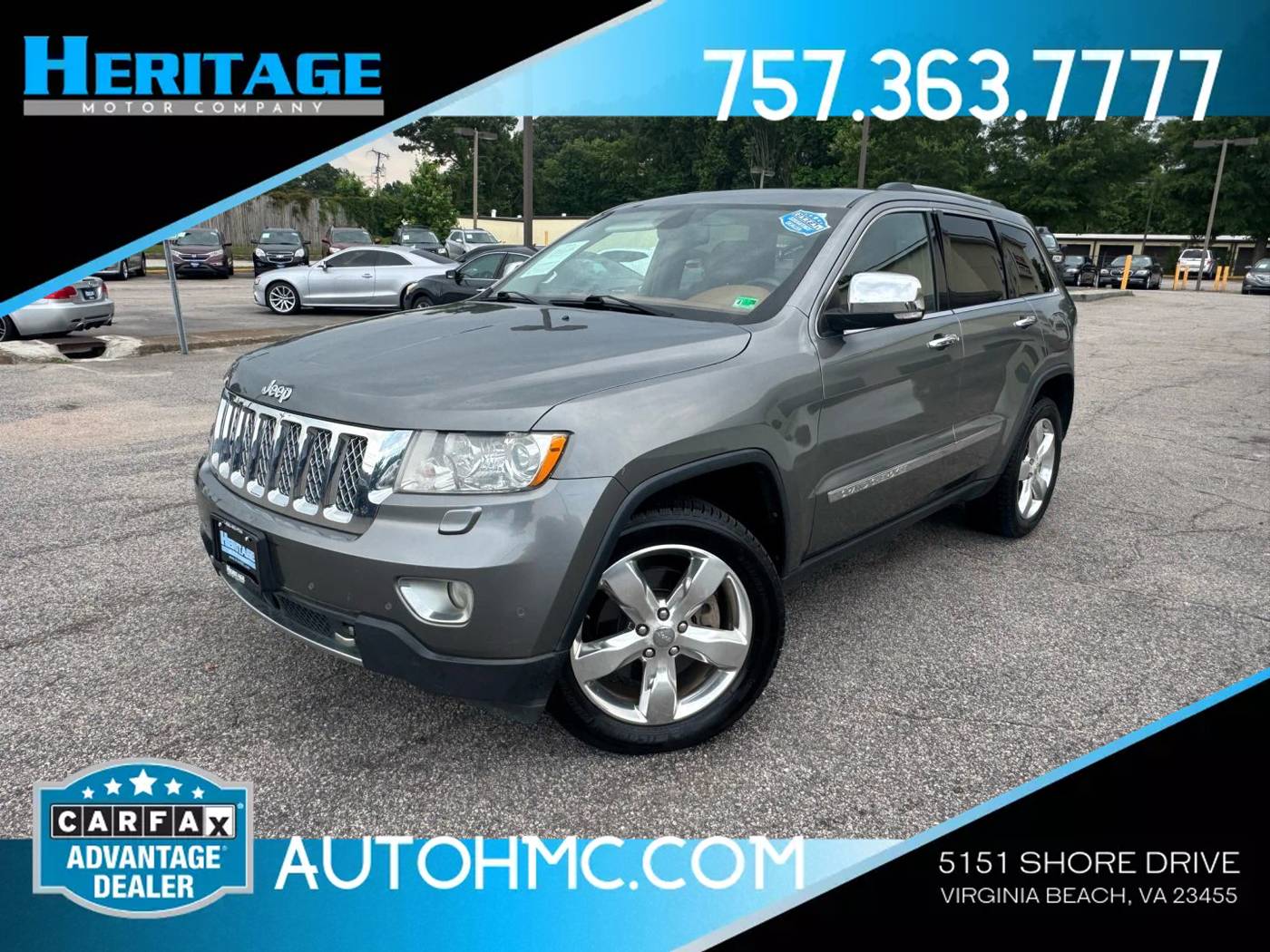 2013 Jeep Grand Cherokee Overland Summit — SUV — 98,974 mi — Virginia Beach, VA