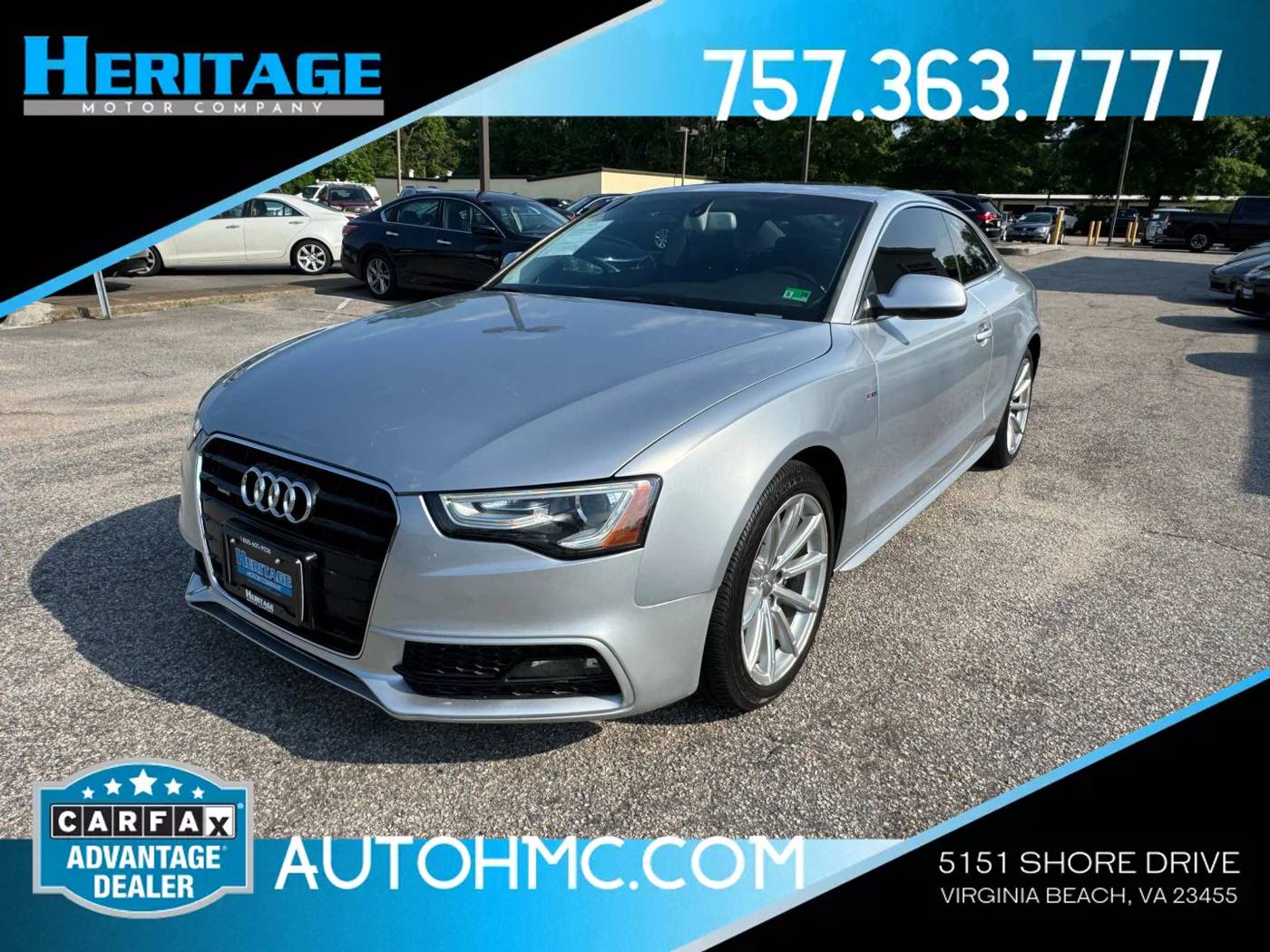 2016 Audi A5 Premium Plus — Coupe — 111,399 mi — Virginia Beach, VA