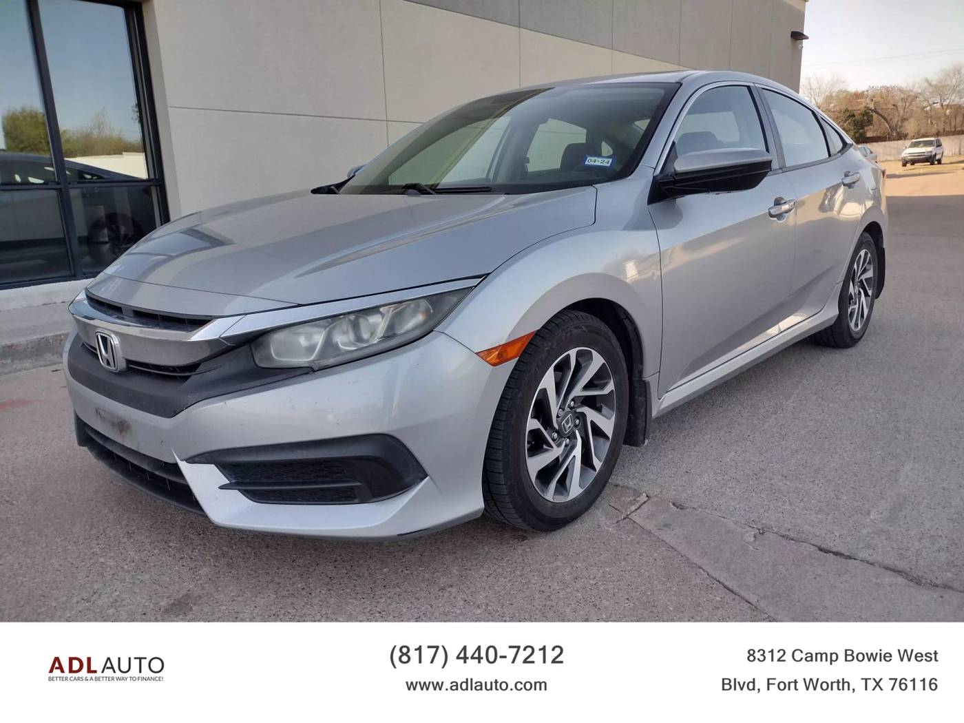 2016 Honda Civic EX — Sedan — 107,098 mi — Fort Worth, TX
