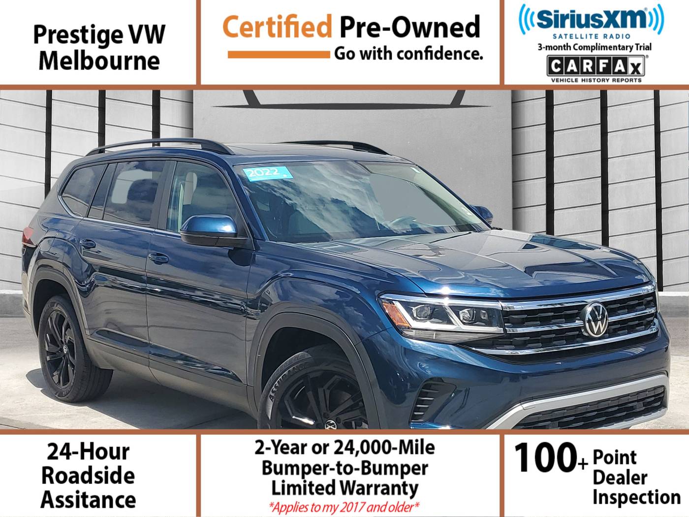2022 Volkswagen Atlas SE with Technology — SUV — 41,815 mi — Melbourne, FL