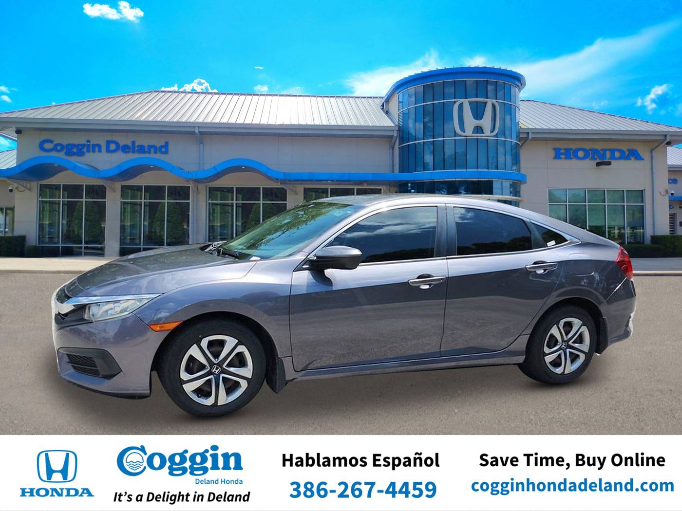 2016 Honda Civic LX — Sedan — 75,549 mi — Orange City, FL
