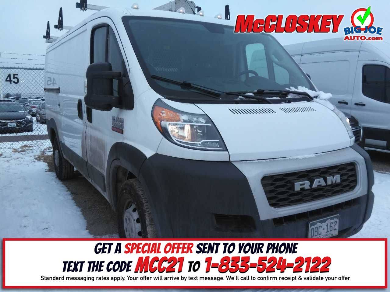 2019 Ram ProMaster Cargo Van 1500 — Cargo Van — 68,248 mi — Colorado Springs, CO