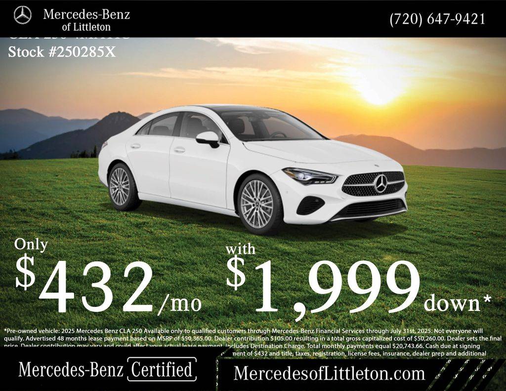 2025 Mercedes-Benz CLA CLA 250 — Sedan — 5,773 mi — Littleton, CO