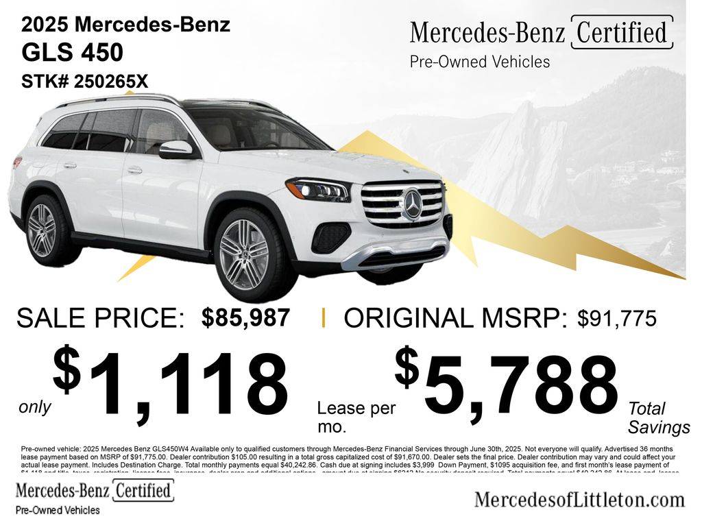 2025 Mercedes-Benz GLS GLS 450 — SUV — 3,299 mi — Littleton, CO