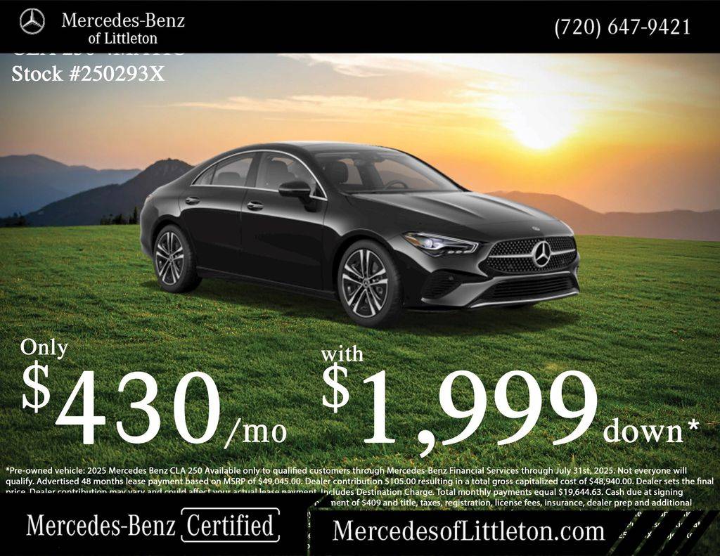 2025 Mercedes-Benz CLA CLA 250 — Sedan — 4,767 mi — Littleton, CO
