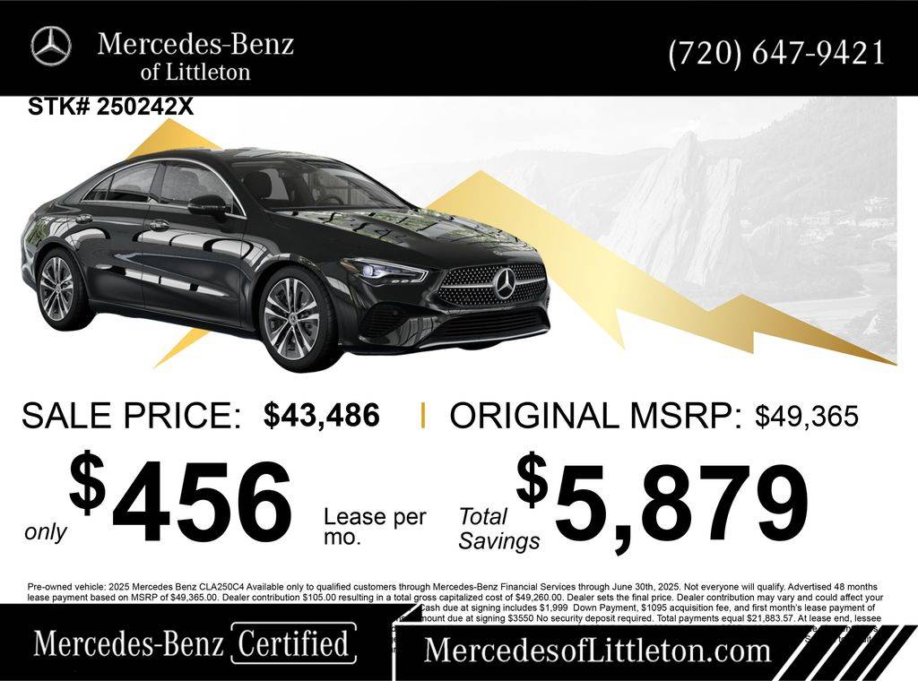 2025 Mercedes-Benz CLA CLA 250 — Sedan — 4,099 mi — Littleton, CO