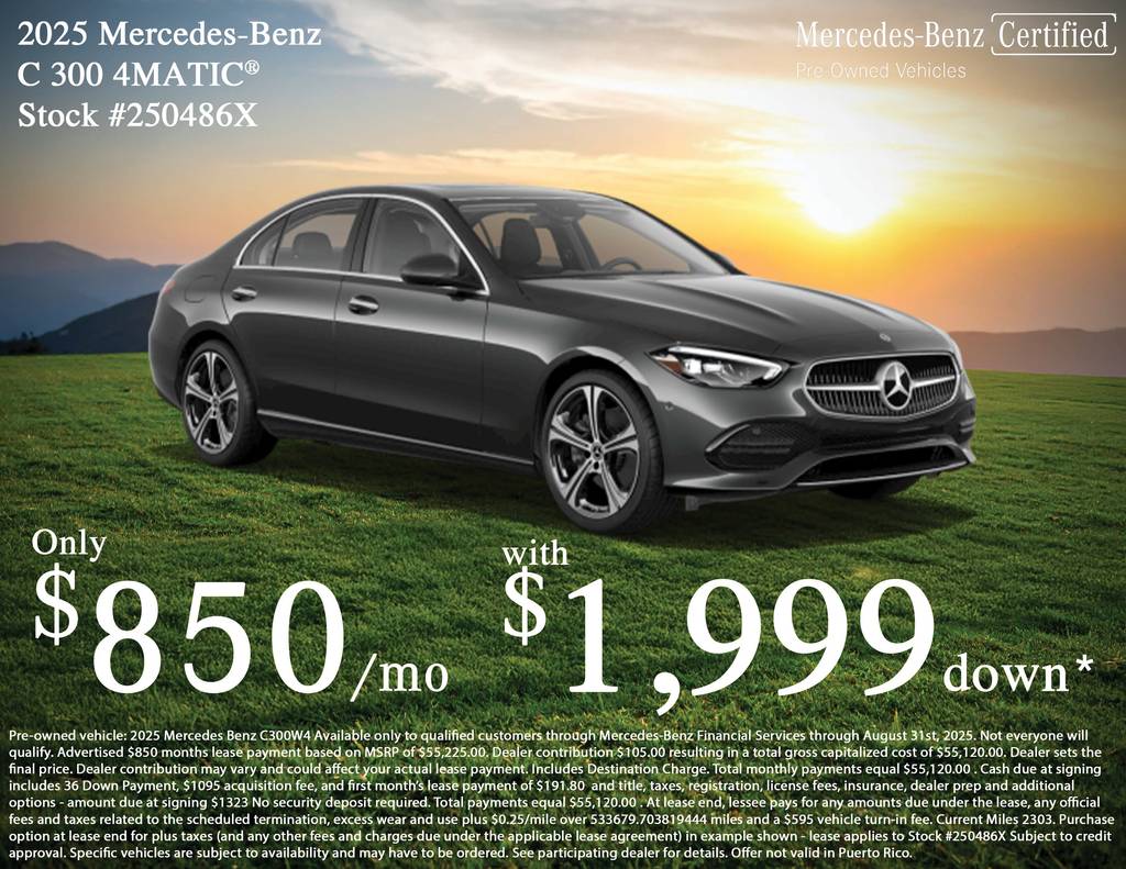 2025 Mercedes-Benz C-Class C 300 — Sedan — 2,961 mi — Littleton, CO
