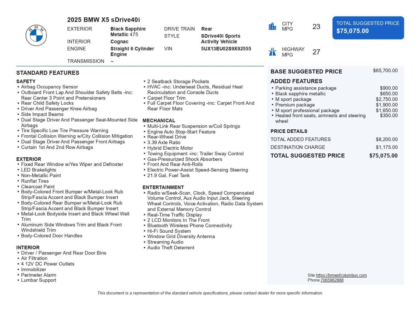 2025 BMW X5 40i — SUV — 11,689 mi — Columbus, GA