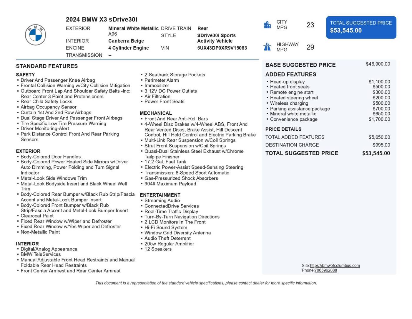 2024 BMW X3 30i — SUV — 19,576 mi — Columbus, GA