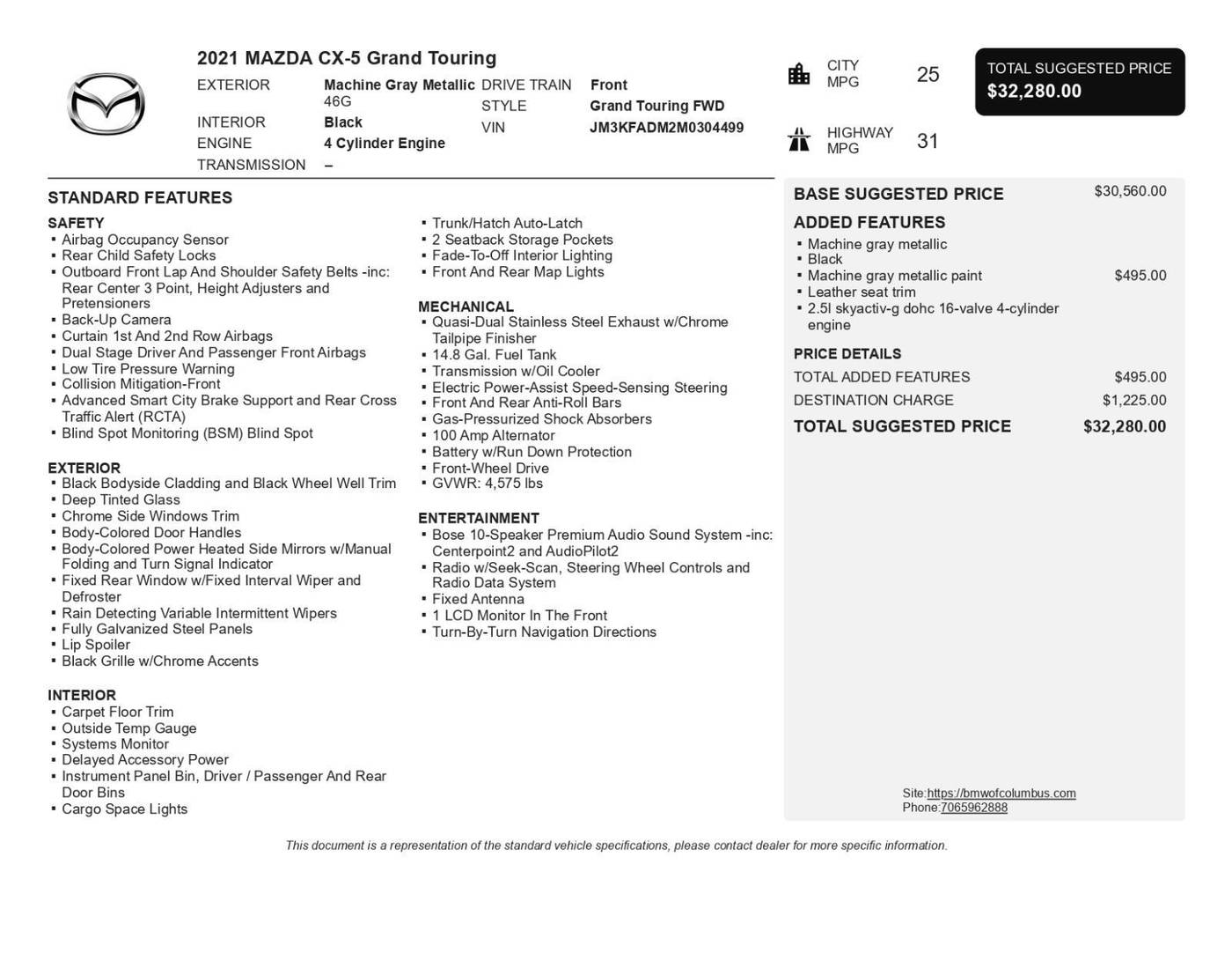 2021 Mazda CX-5 Grand Touring — SUV — 59,936 mi — Columbus, GA