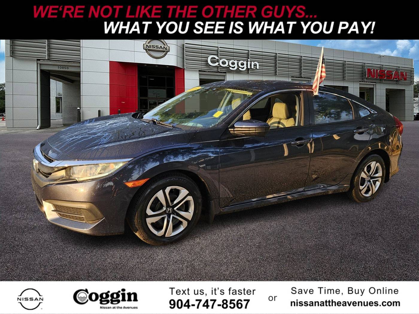2018 Honda Civic LX — Sedan — 102,490 mi — Jacksonville, FL