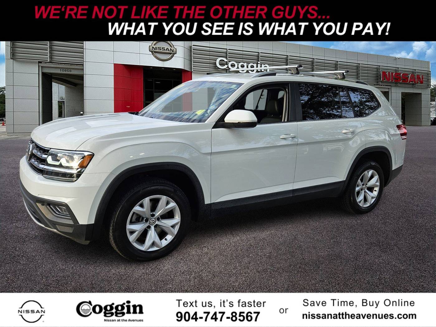 2019 Volkswagen Atlas SE with Technology — SUV — 54,804 mi — Jacksonville, FL
