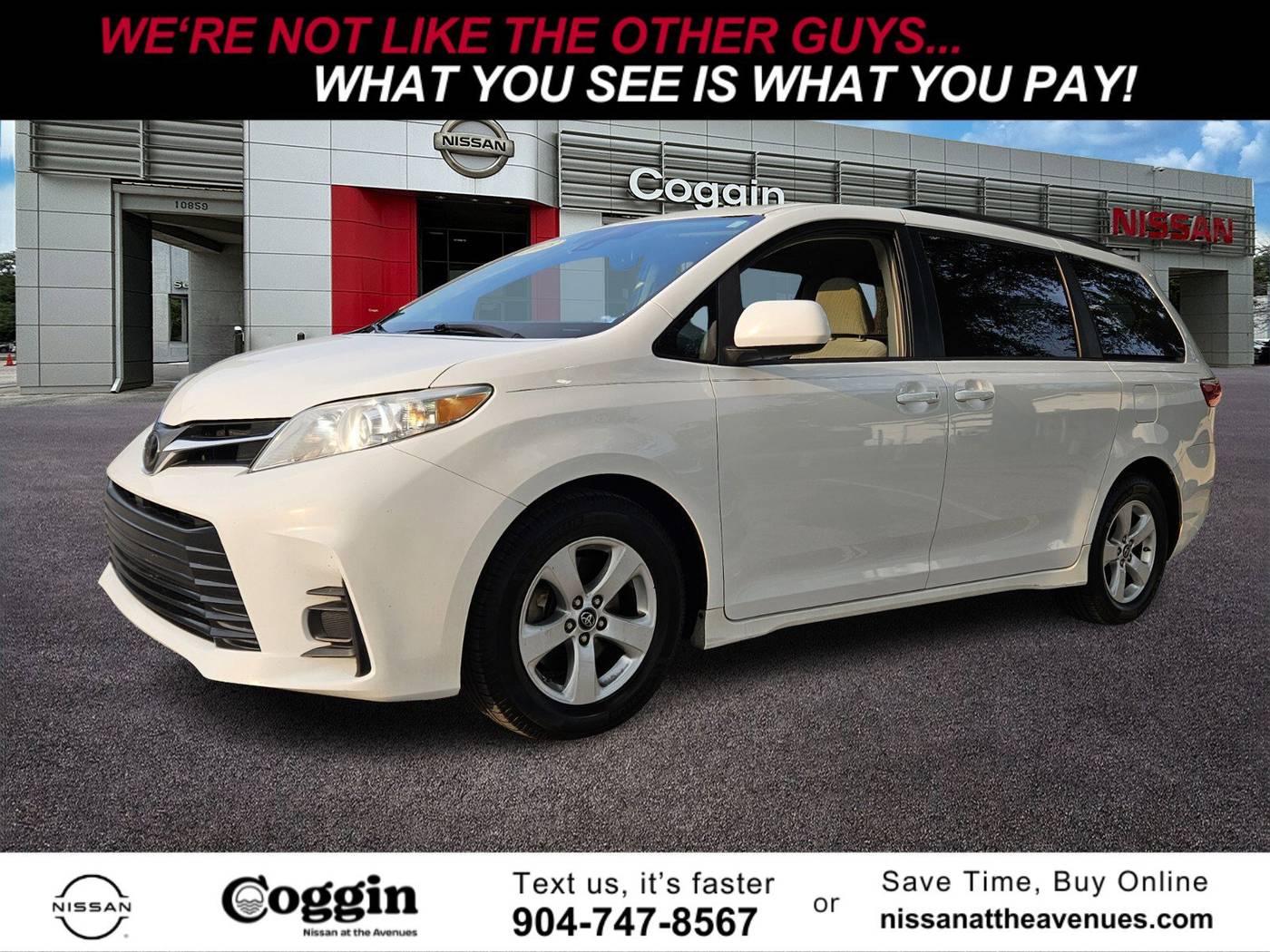 2018 Toyota Sienna LE — Minivan — 95,310 mi — Jacksonville, FL