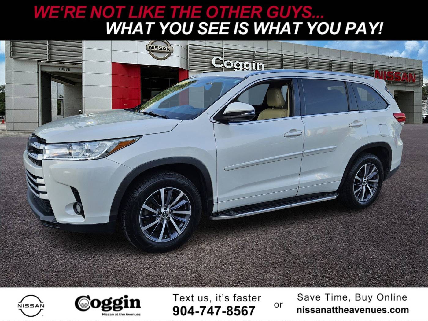 2017 Toyota Highlander XLE — SUV — 85,160 mi — Jacksonville, FL