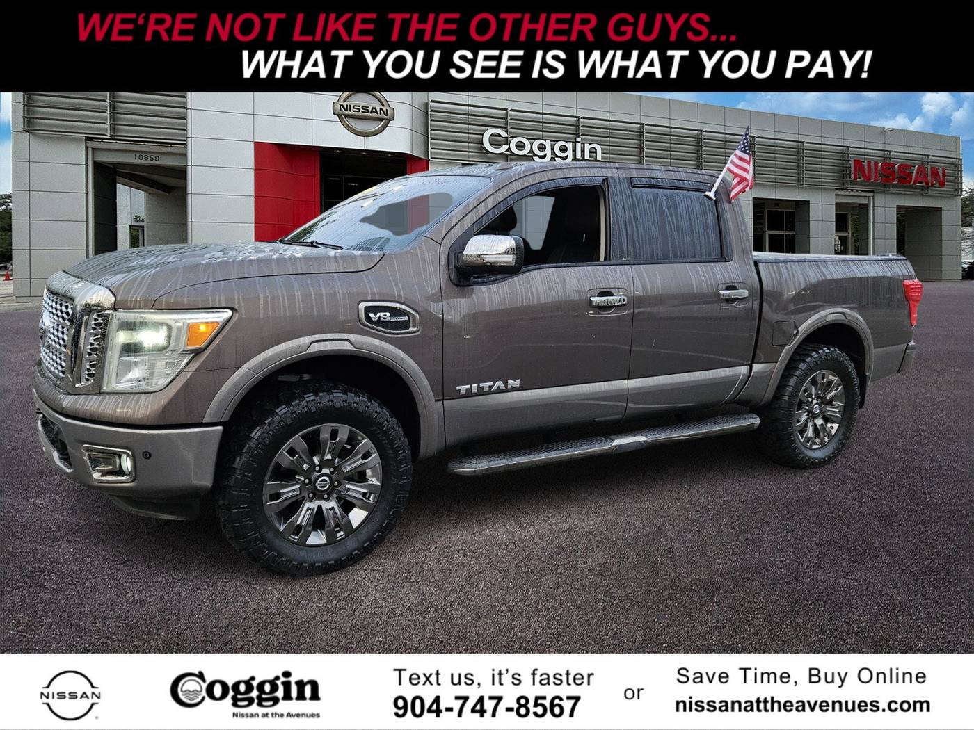 2017 Nissan Titan Platinum Reserve — Pickup Truck — 74,403 mi — Jacksonville, FL