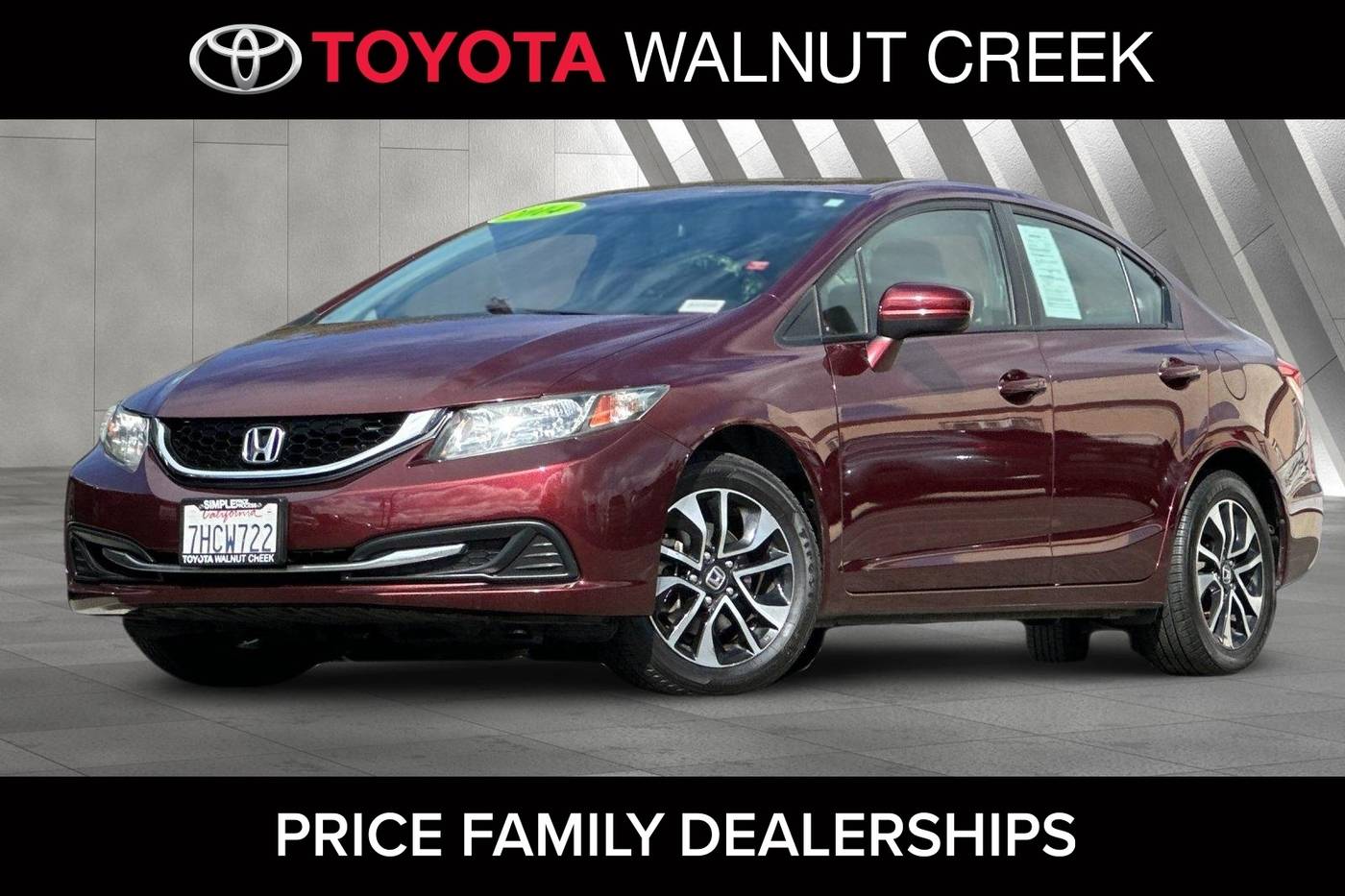 2014 Honda Civic EX — Sedan — 129,486 mi — Walnut Creek, CA