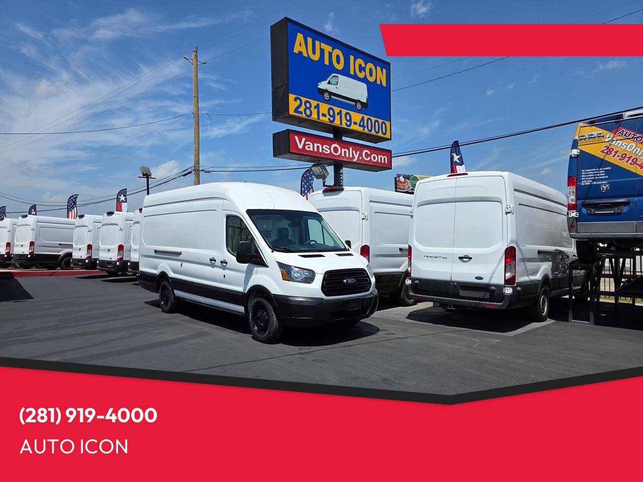 2019 Ford Transit Cargo Van T-350 — Cargo Van — 100,886 mi — Houston, TX