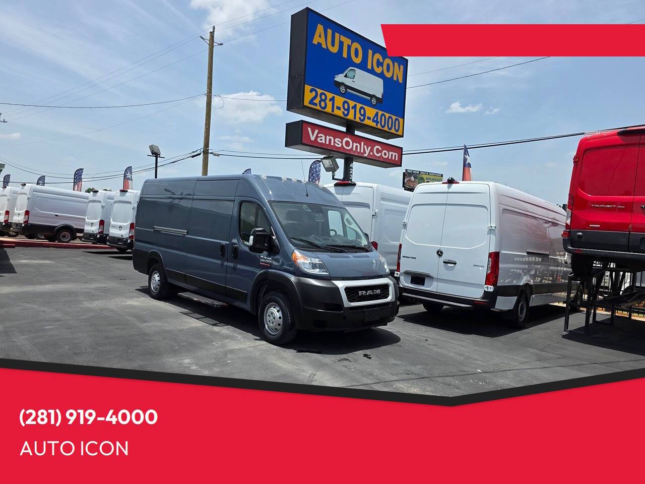 2021 Ram ProMaster Cargo Van 3500 — Cargo Van — 61,116 mi — Houston, TX