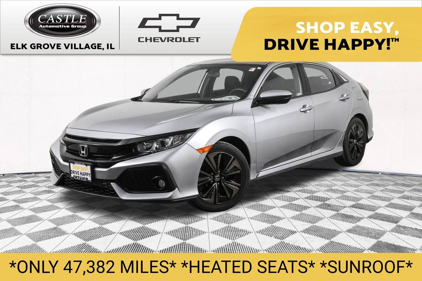 2018 Honda Civic EX — Hatchback — 47,382 mi — Elk Grove Village, IL