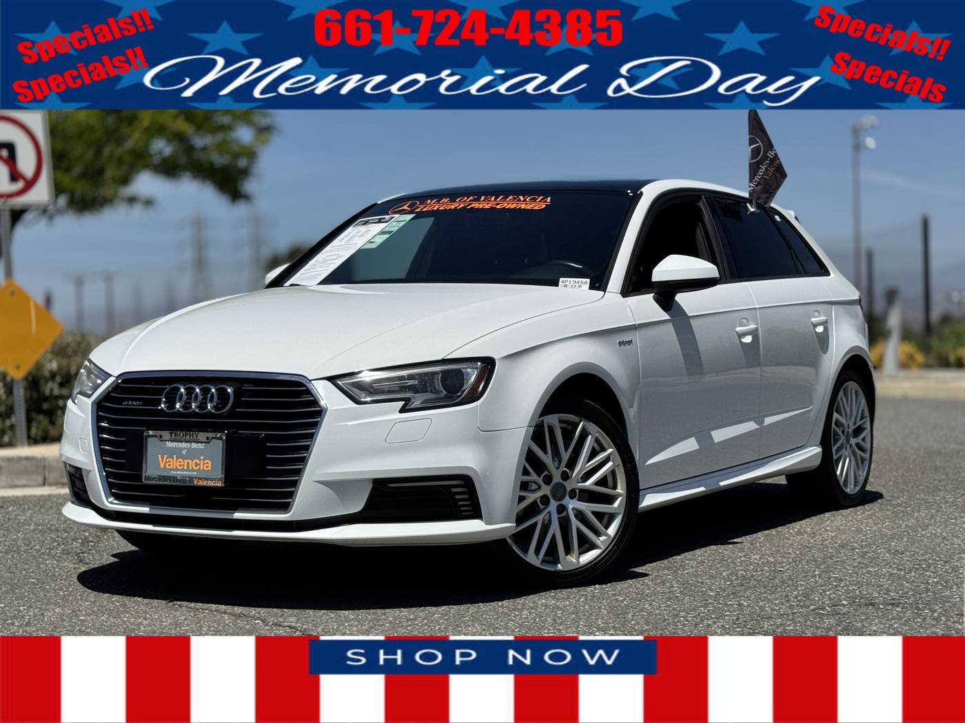 2018 Audi A3 e-tron Premium — Hatchback — 54,281 mi — Valencia, CA