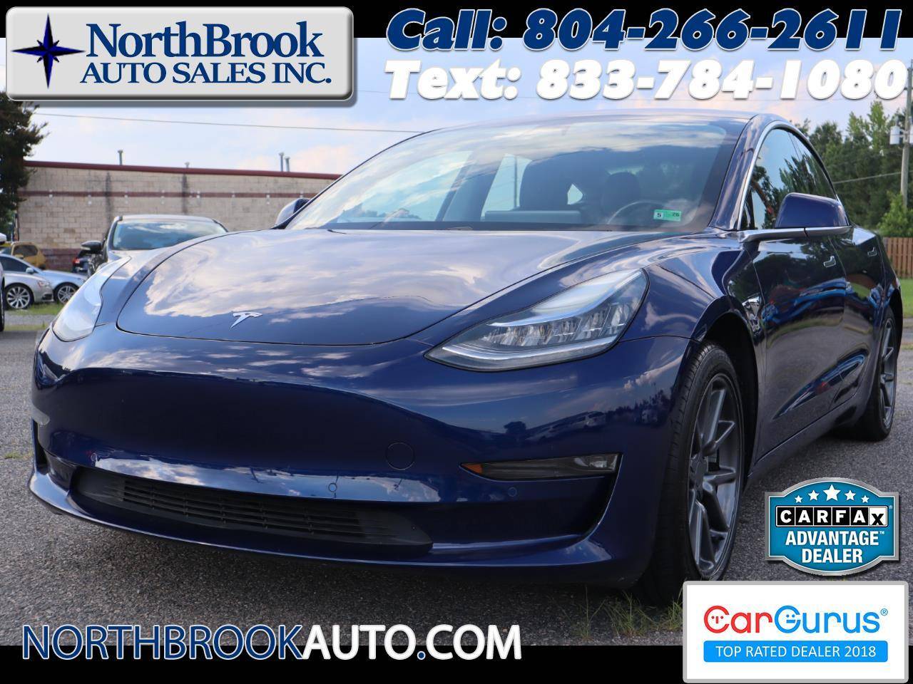 2018 Tesla Model 3 Long Range — Sedan — 88,299 mi — Glen Allen, VA