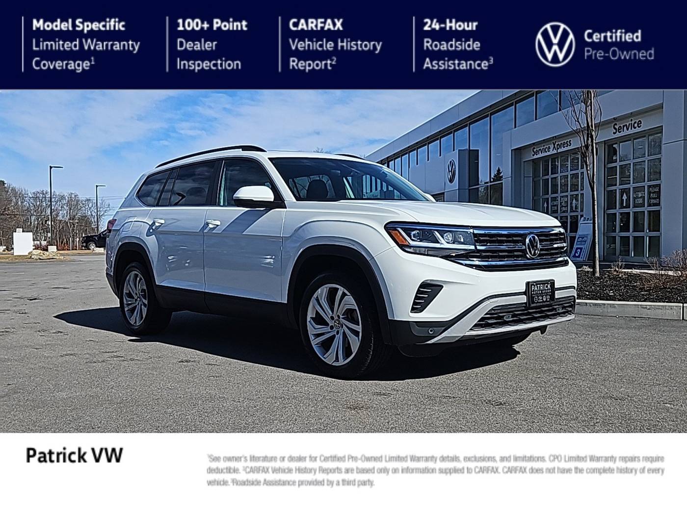 2021 Volkswagen Atlas SE with Technology — SUV — 60,787 mi — Auburn, MA