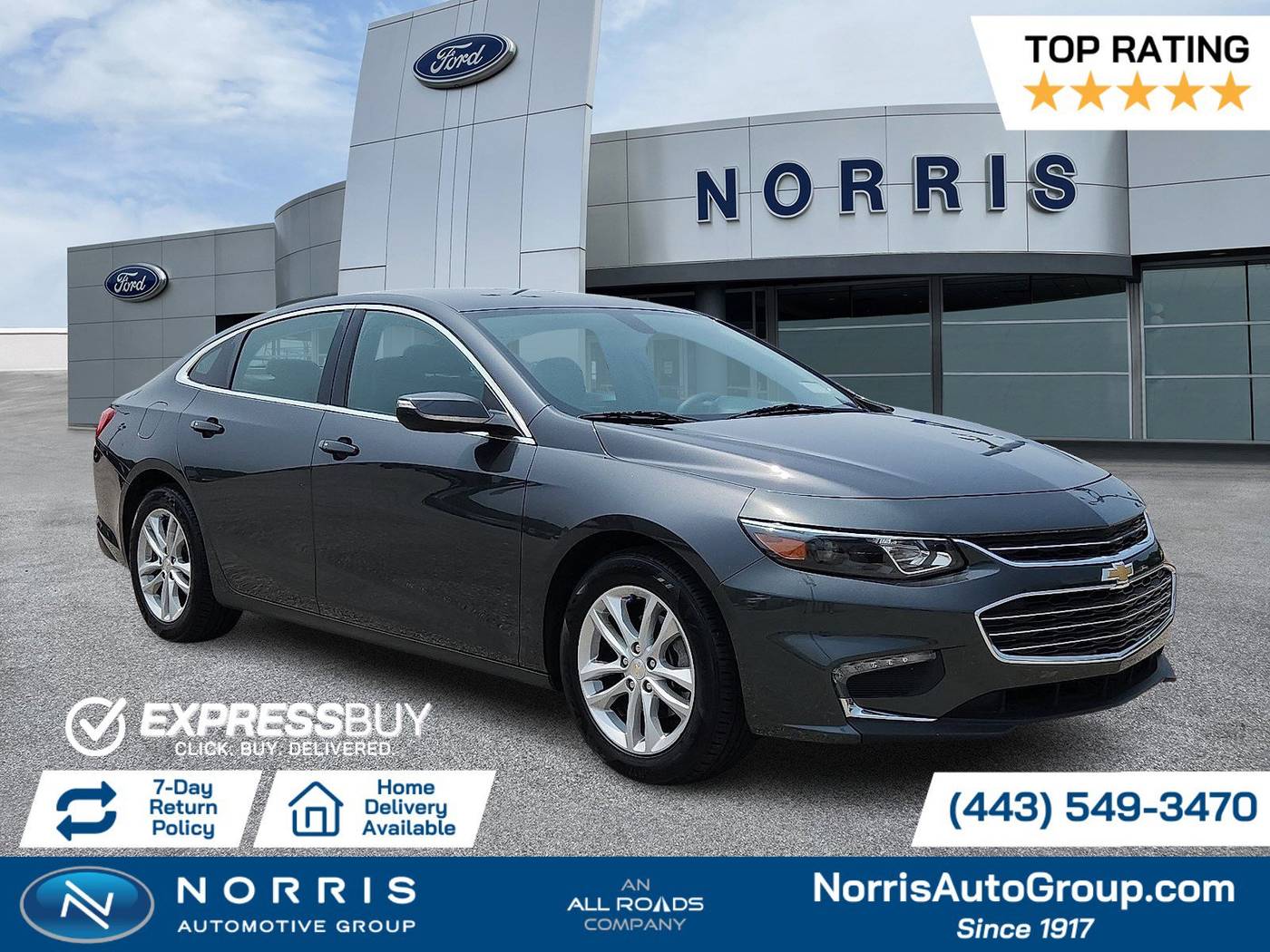 2017 Chevrolet Malibu LT — Sedan — 94,795 mi — Dundalk, MD